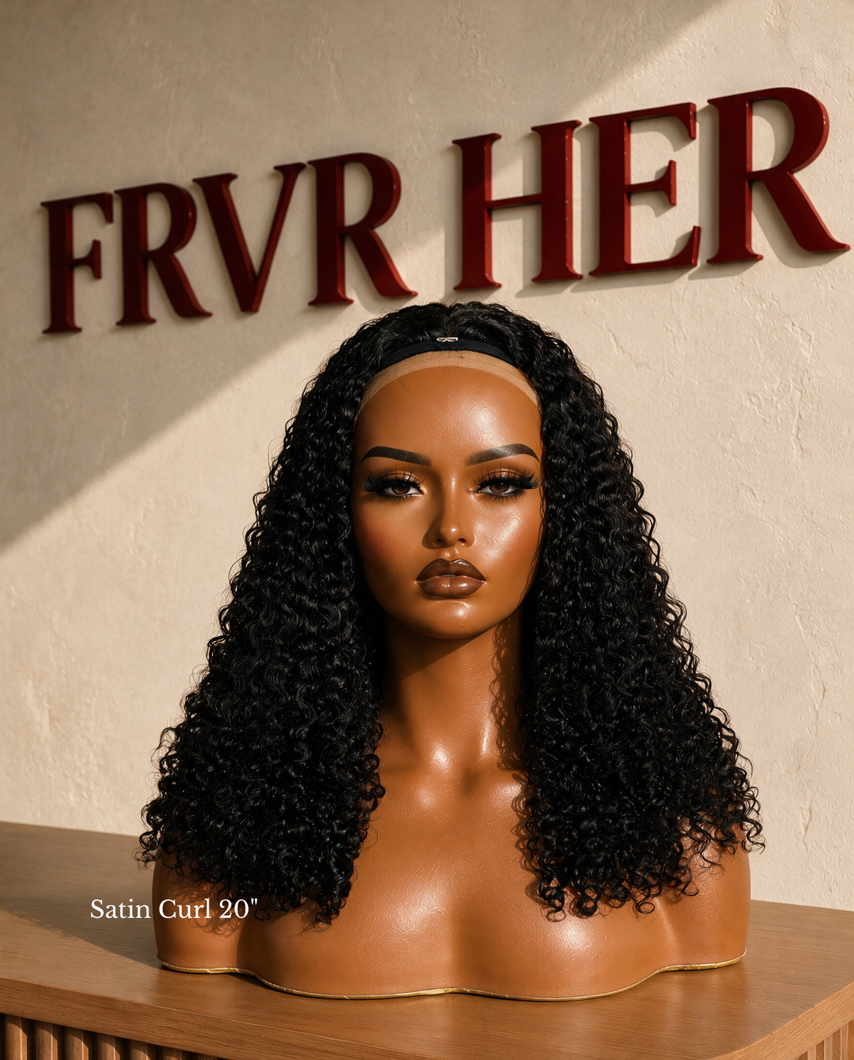 Satin Curl Human Hair Half Wig