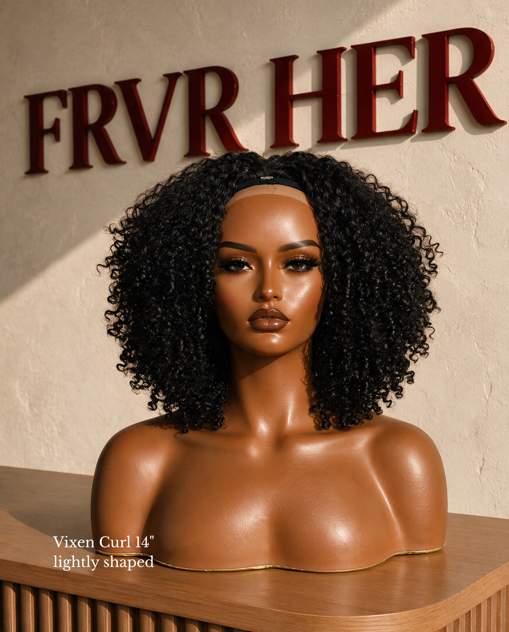 Vixen Curly Human Hair Half Wig