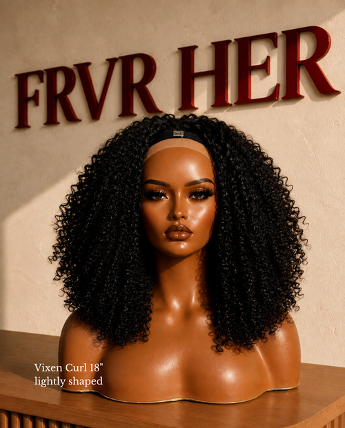 Vixen Curly Human Hair Half Wig